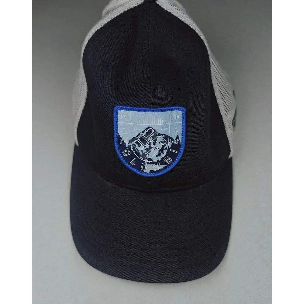 Columbia Men's Mesh Snapback‎ Cap One Size Trucker Blue And White XU0176-1929581